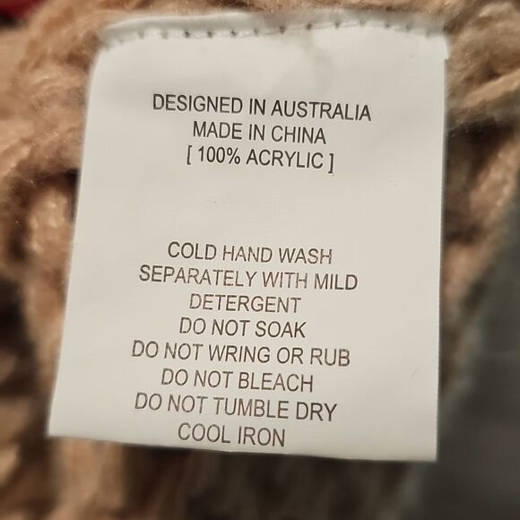 Ebby and I Chunky Colorblock Puff Sleeve Knit Sweater Size S/M - Picture 12 of 13